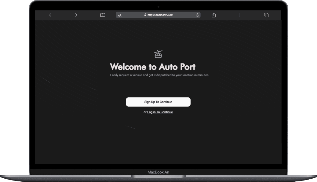User Sign In Page
