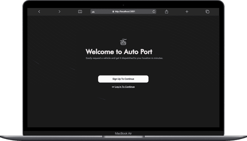 Screenshot of Vehicle Tracking Application project